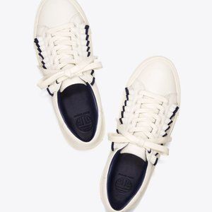 Tory Sports Ruffle Sneaker / Size US 7 / White, Navy